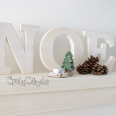 Grosses lettres en bois massif "Noël"