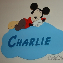 Plaque prénom "Mickey"