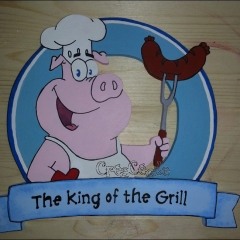 Pancarte "The King of the Grill"