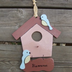 Petit nichoir "Bienvenue"