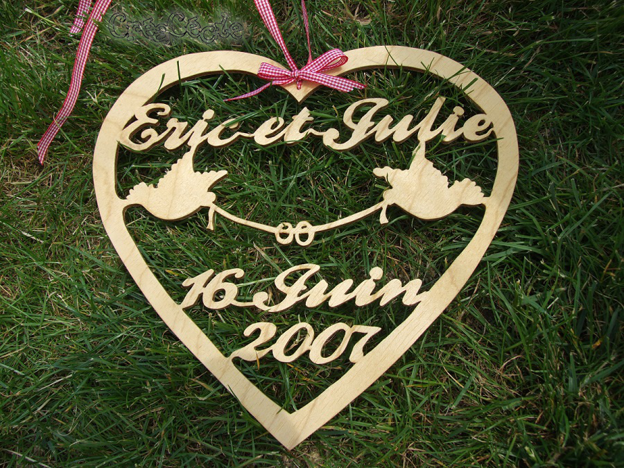 Coeur dentelle Mariage