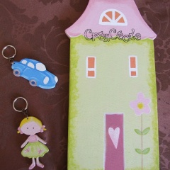 Porte-clés et maison Tilda