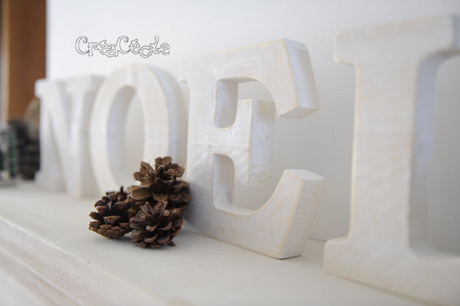 Grosses lettres en bois massif "Noël"
