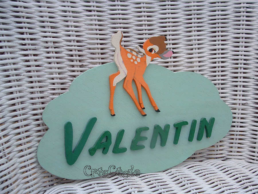 Plaque prénom "Bambi"