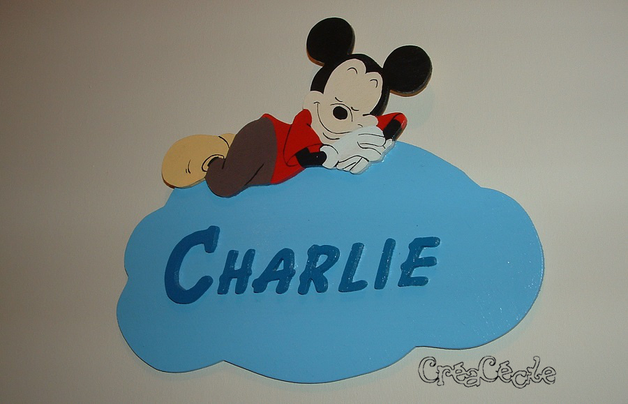 Plaque prénom "Mickey"