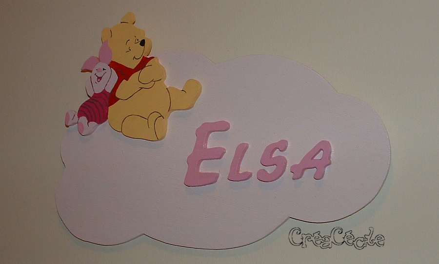 Plaque prénom "Winnie l'Ourson"