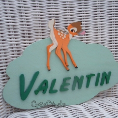 Plaque prénom "Bambi"
