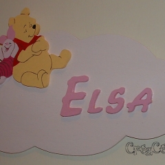 Plaque prénom "Winnie l'Ourson"