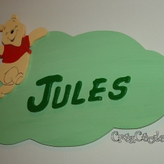 Plaque prénom "Winnie l'Ourson"