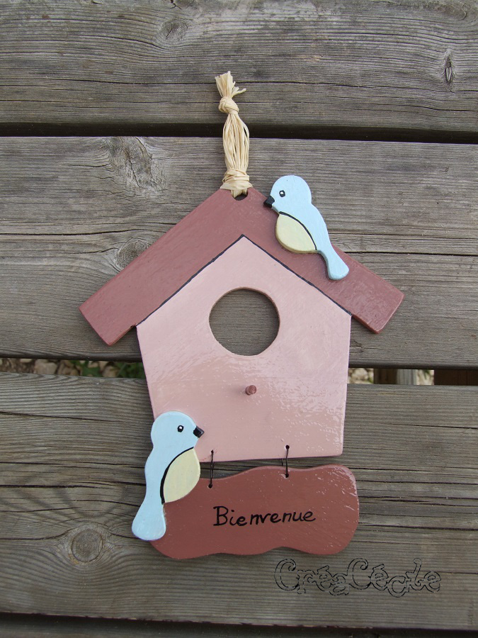 Petit nichoir "Bienvenue"