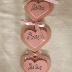3 coeurs "Home Sweet Home"