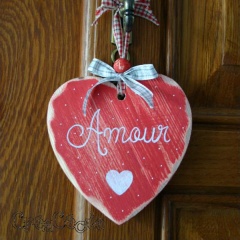 Coeur en bois "Amour"