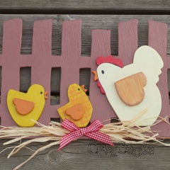 Poule et poussins