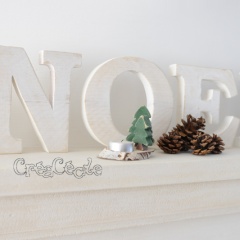 Grosses lettres en bois massif NOEL