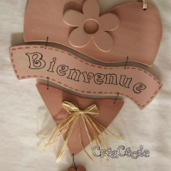 Pancarte Coeur "Bienvenue"