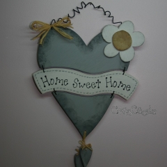Pancarte Coeur "Home Sweet Home"