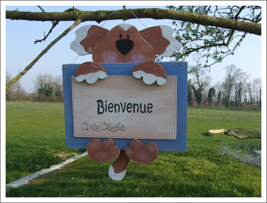 Pancarte_Bienvenue_chien_cadre_bleu